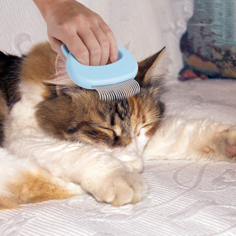 [Australia] - 6 Pieces Pet Grooming Brush Cat Comb Cat Hair Removal Comb Shedding Brush for Dog Cat Hair 