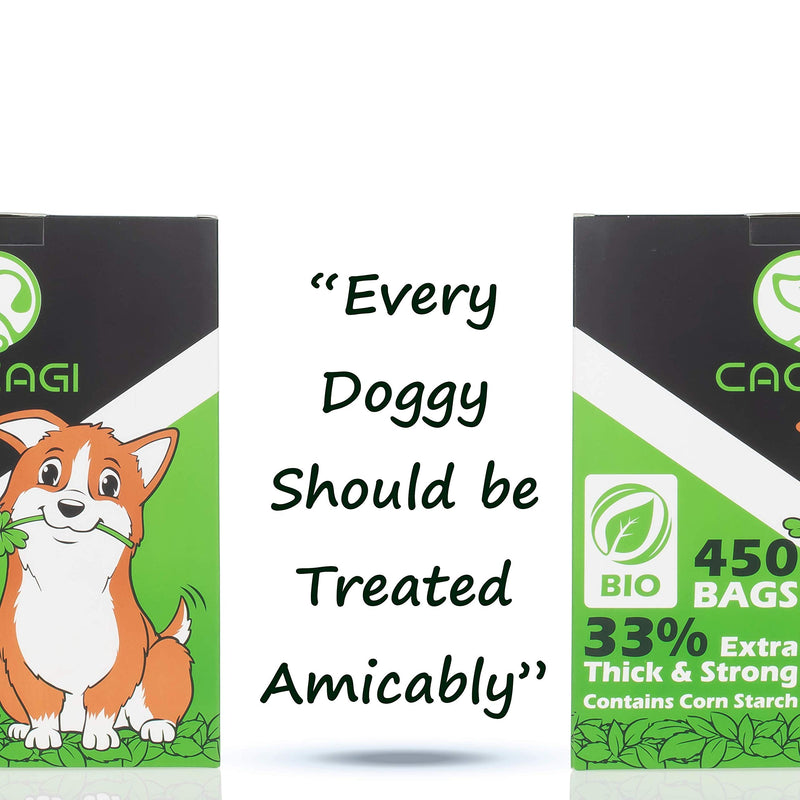 CACAGI Dog Poop Bags, 33% Extra Thick and Strong, 450 Biodegradable Dog Waste Bags 100% Leak-proof 450 Counts - PawsPlanet Australia