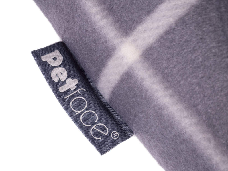 Petface Window Pane Check Pillow Mattress for Dog, Medium, Grey - PawsPlanet Australia