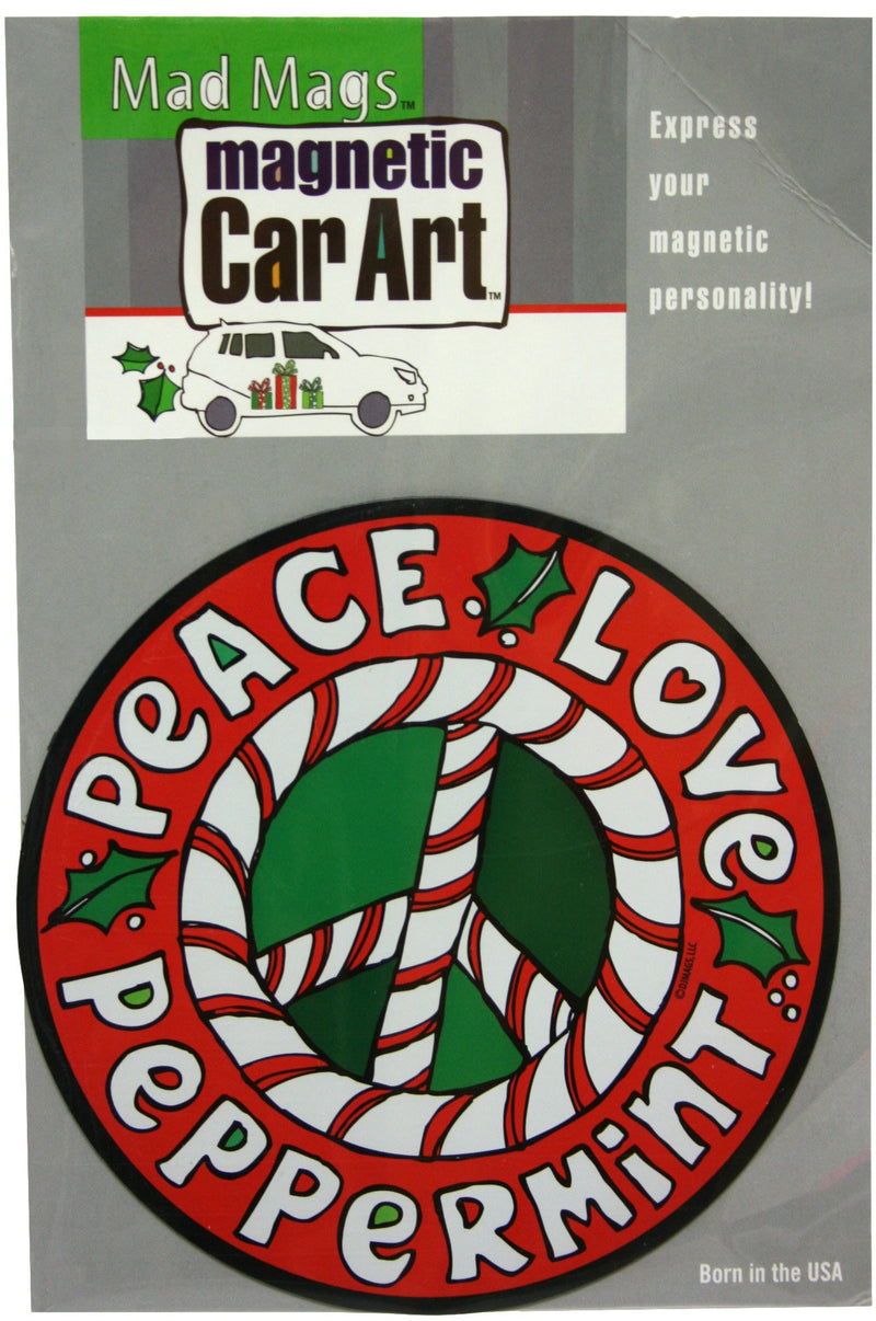 Outdoor Decorations Mad Mags Peace Love Peppermint Car Magnets [2101] - PawsPlanet Australia