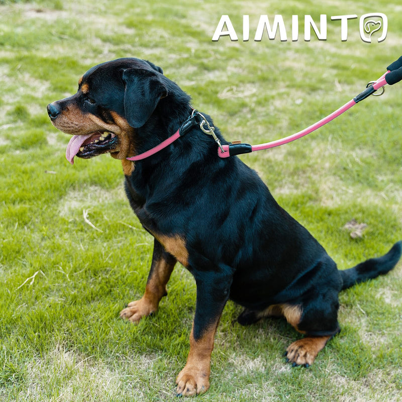 Dog Leash, Braided Rope Traction – Walking Training Lead for Small/Medium Dogs ((1/3") - 6FT, Pink) (1/3") - 6FT - PawsPlanet Australia