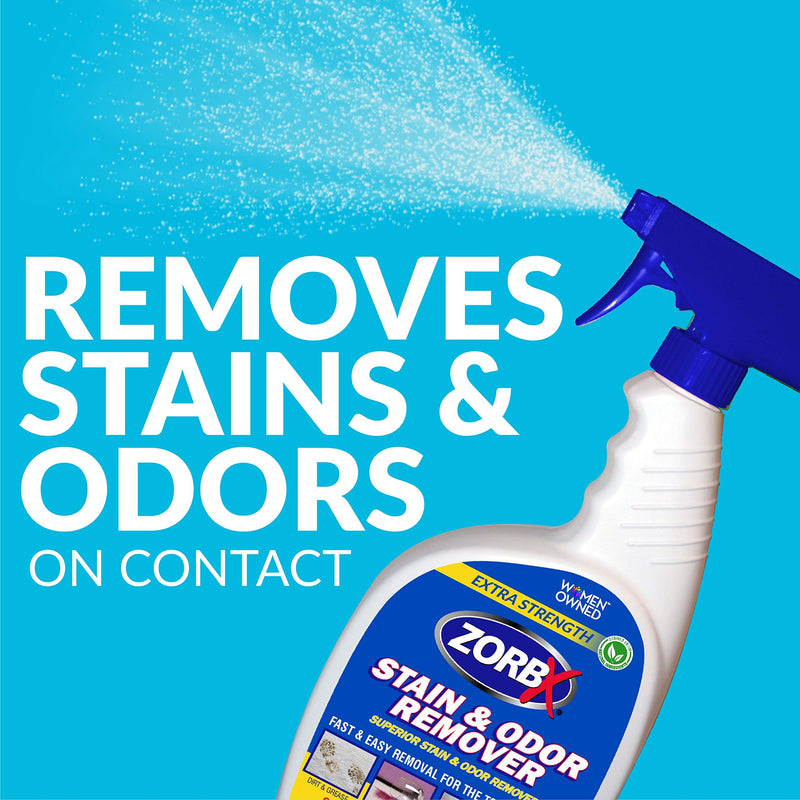 [Australia] - ZORBX Extra Strength Stain and Odor Remover – Non-Toxic and Biodegradable Stain Remover is Safe for All with No Harsh Chemicals, Perfumes or Fragrances (24oz) 