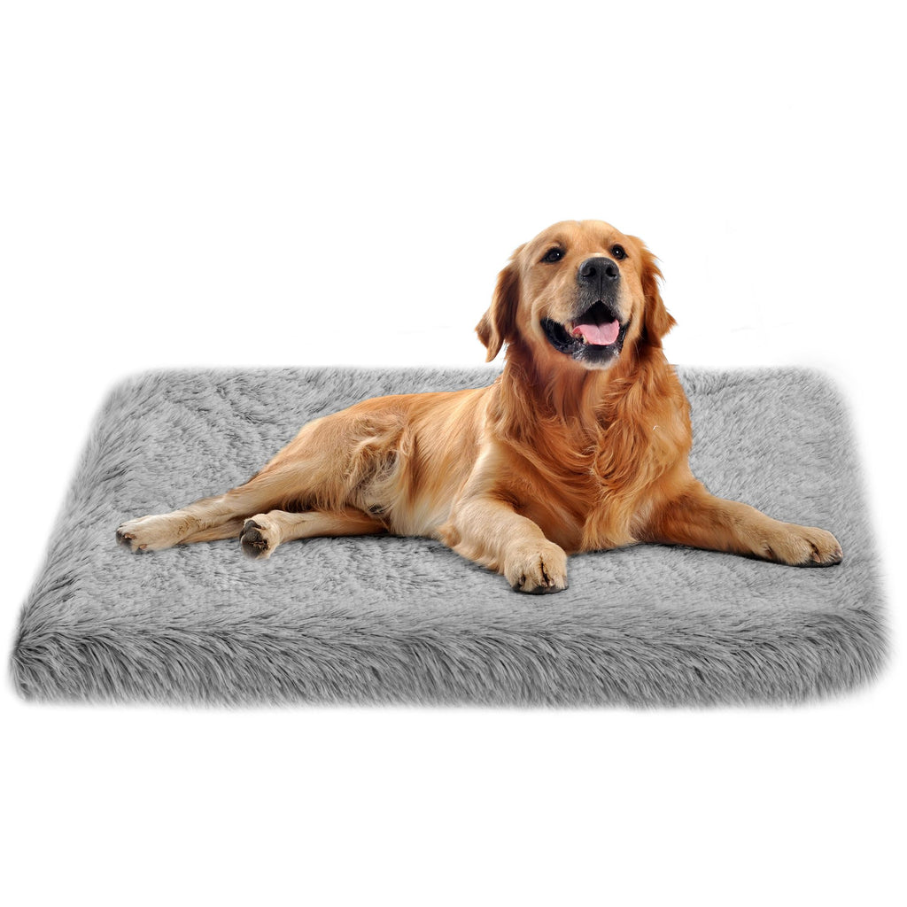 ARVINKEY Orthopedic Dog Bed Medium Washable, Memory Foam Dog Bed and Mattress Mat for Dog Crate, Soft Medium Dog Bed Dog Cushion with Removable Plush Covers, Gray, 75x50x7cm - PawsPlanet Australia