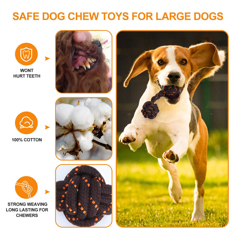 [Australia] - vnice Dog Toys,Squeaky Plush Toys,3 Nearly Indestructible Cotton Chewing Rope,2 No Stuffing Fox,Raccoon,Set Toys, for Small Medium Large Aggressive Chewers Purple 