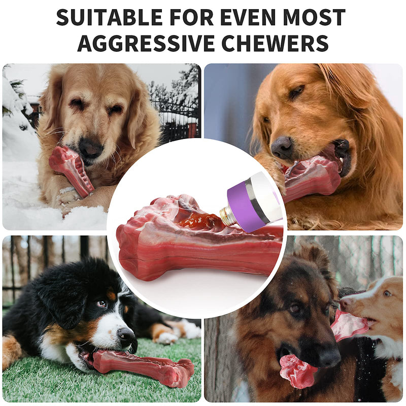 MASBRILL Dog Toy Indestructible Chew Toy for Large Medium Dogs, Robust Dog Toy for Aggressive Chewing, Interactive Natural Rubber Dog Toy for Boredom L Red-2 - PawsPlanet Australia