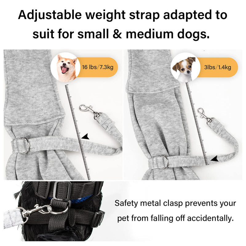 Alpinista Puppy Sling Carrier Puppy Carriers for Small Medium Dogs Adjustable Reversible Safety Pet Carrier for Travel Walking Shopping (black) black - PawsPlanet Australia