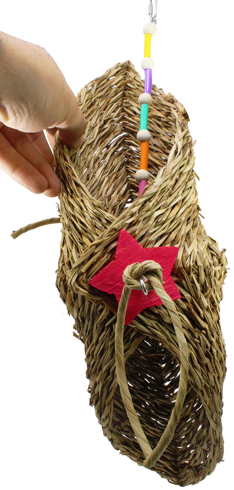 [Australia] - Bonka Bird Toys Foraging Jumbo Taco Bouquet Shredding Parrot Toy, Brightly Colored Natural Raffia and Palm Leaf. Quality Product Hand Made in The USA. Large Taco 