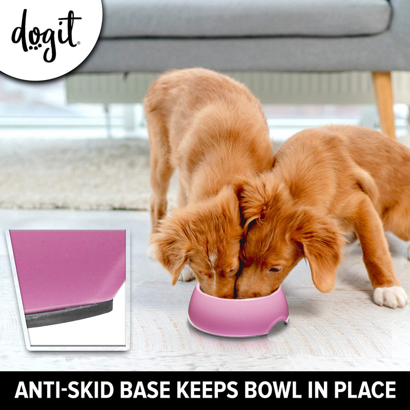 Dogit Go-Slow Anti-Gulp Dog Bowl, Small, 300 ml, Pink - PawsPlanet Australia