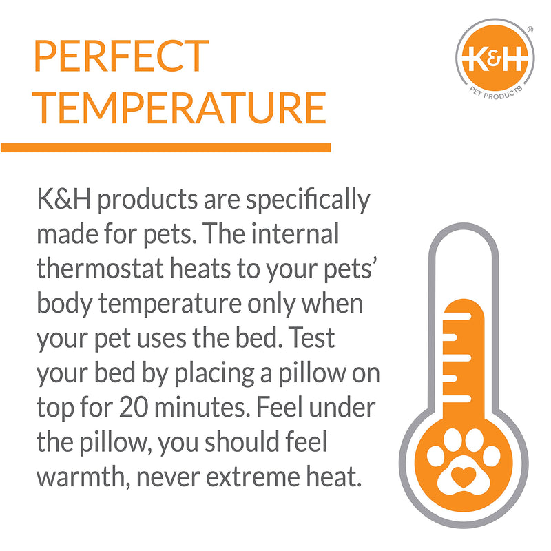 K&H Pet Products Heated Thermo-Kitty Mat Reversible Cat Bed Gray - PawsPlanet Australia