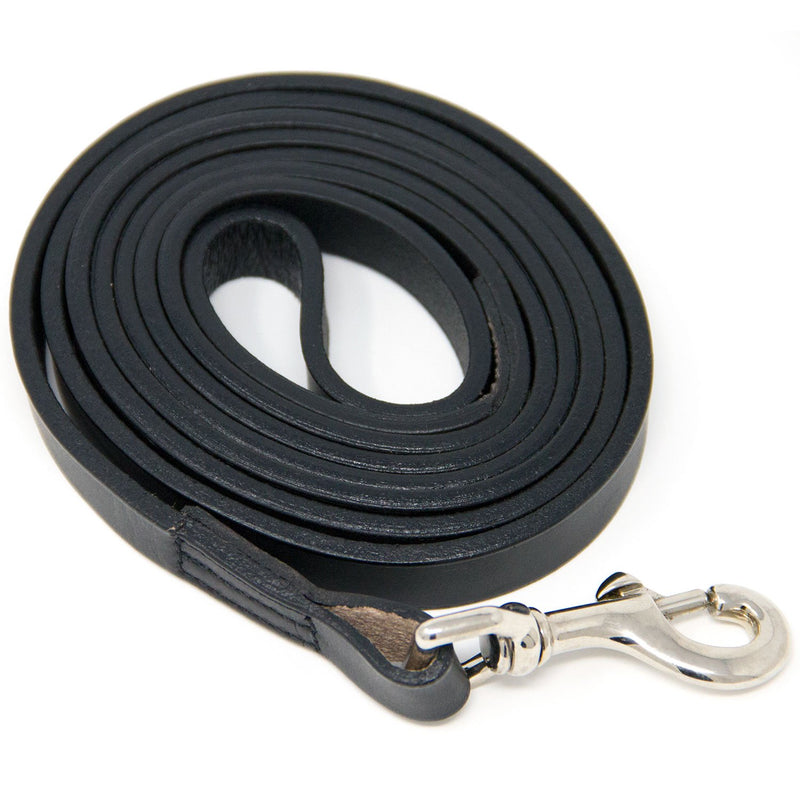 [Australia] - Hero Leather Training Leash - 6 Foot Black 