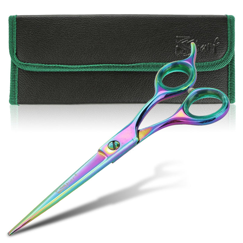 [Australia] - Sharf Professional 6.5" Rainbow Pet Grooming Scissors: Sharp 440c Japanese Clipping Shears for Dogs, Cats & Small Animals| Rainbow Series Hair Cutting/Clipping Scissors w/Easy Grip Handles 