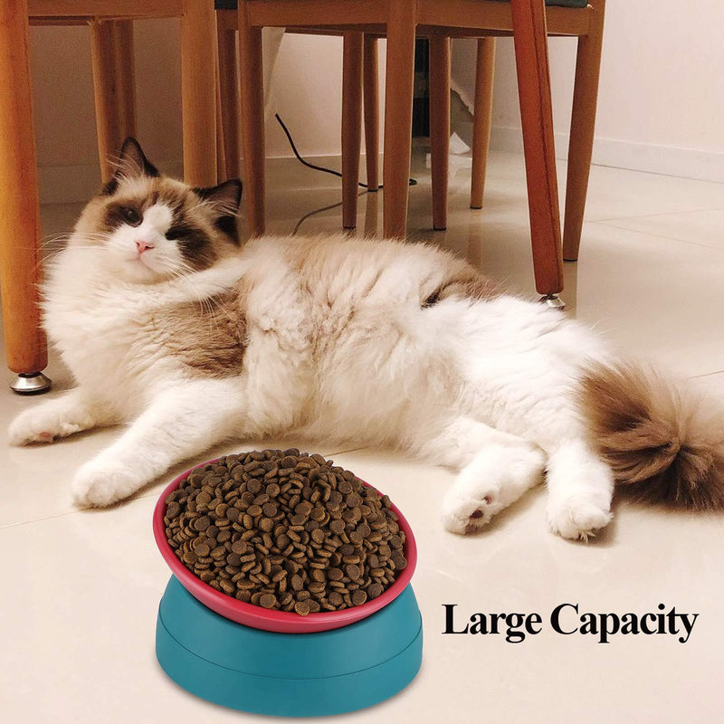 17 Oz Cat Bowl 60° Titled Cat Food Bowl Fall Resistant Cervical Spine Stress Free Dog Bowl Anti-Tipping Thickened Kitten Dish Bowl Non-Slip Water Bowl Suitable for Indoor Small Pet Christmas Set - PawsPlanet Australia