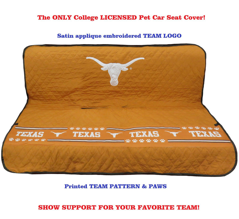 [Australia] - Pets First Collegiate Texas Longhorns Pet Car Seat Cover 