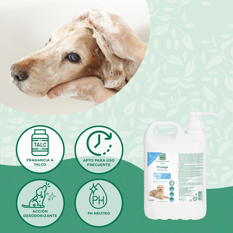 MENFORSAN Odor Eliminator Dog Shampoo 5L, eliminates bad smells from the fur - PawsPlanet Australia