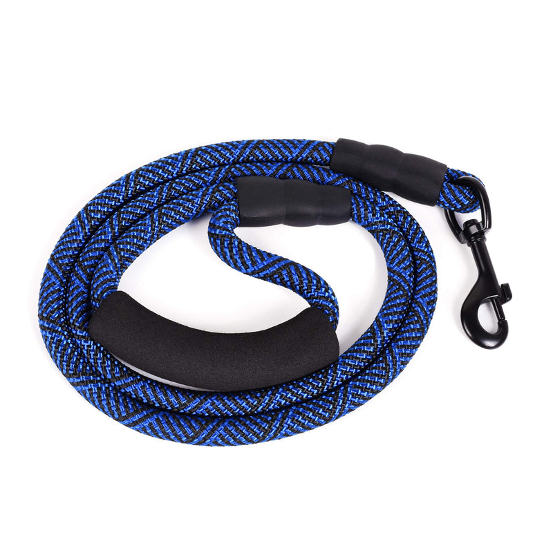 [Australia] - Mile High Life Mountain Climbing Nylon Dog Rope Leash with Soft Handle 4 Feet (Multi-Colors) Black Blue 