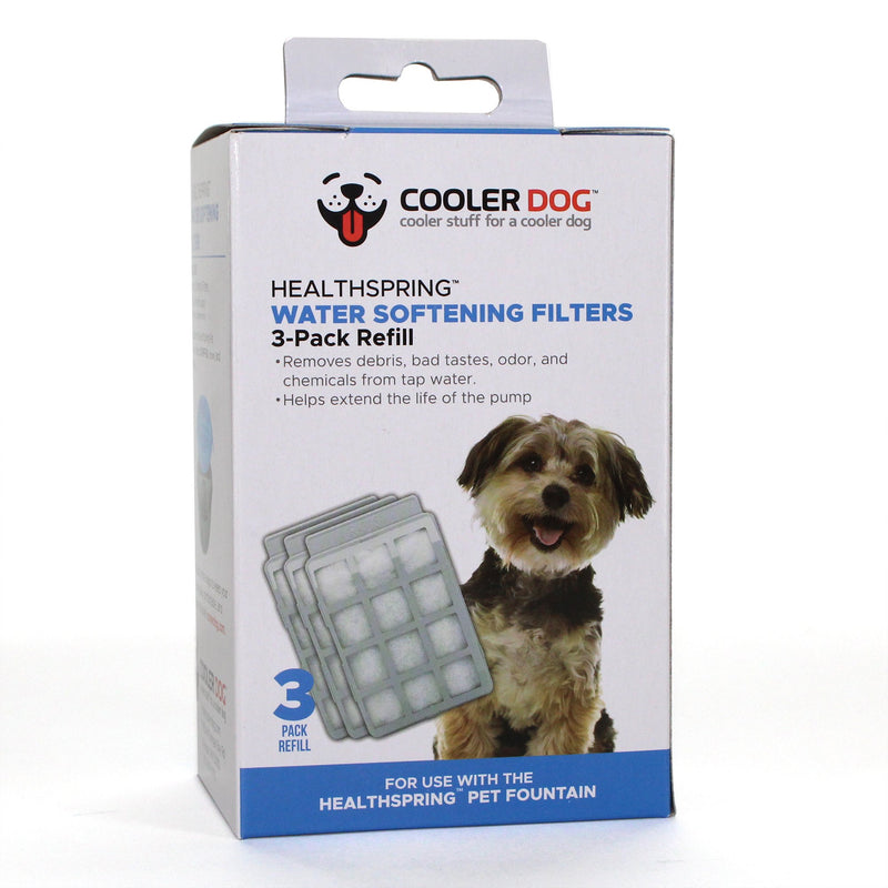 CoolerDog Healthspring Pet Fountain Water Softener Filters, 3-Pack - PawsPlanet Australia