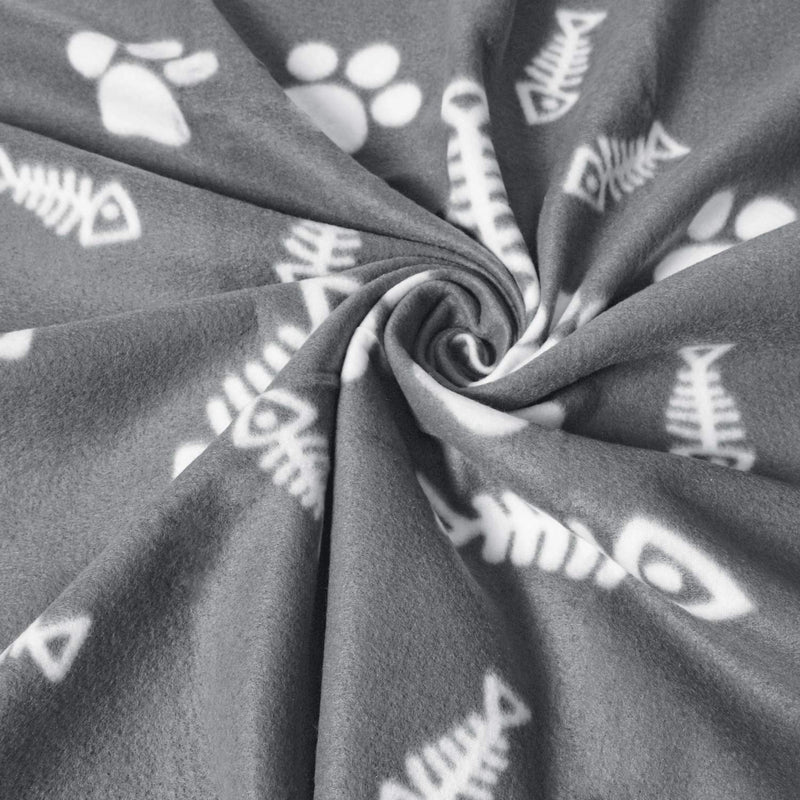 softan Premium Fleece Pet Blanket Washable, Warm and Soft Bed Cover Throw for Dog, Cat, Medium Pets, 3 Pack, Grey Khaki,70x100cm - PawsPlanet Australia