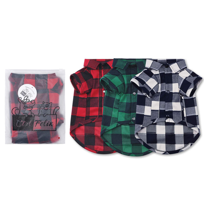 [Australia] - CtilFelix Dog Shirt Plaid Dog Clothes for Small Dogs Cats Puppy Boy Girl Soft Pet Polo T-Shirt Breathable Cat Shirt Clothes Tee Adorable Halloween Thanksgiving XS (Chest ~11" | Weight in 2~4 lbs) Blue#1 