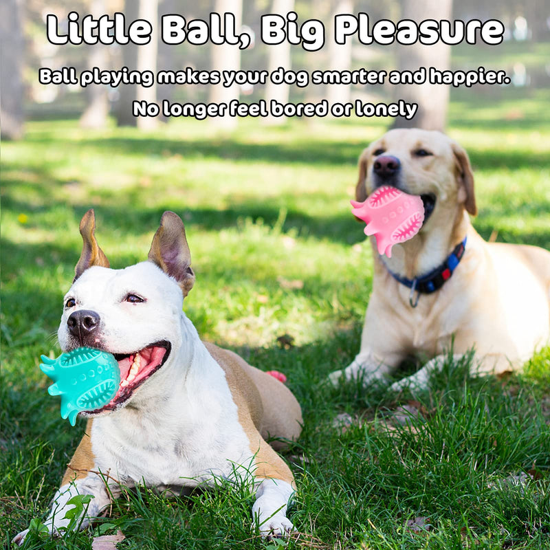 Legendog Dog Balls-2Pcs Balls for Dogs Durable Octopus Shape Jolly Ball for Dogs-Chew Squeaky Toys Tooth Cleaning Balls Active Rolling Ball for Small/Medium Dogs - PawsPlanet Australia