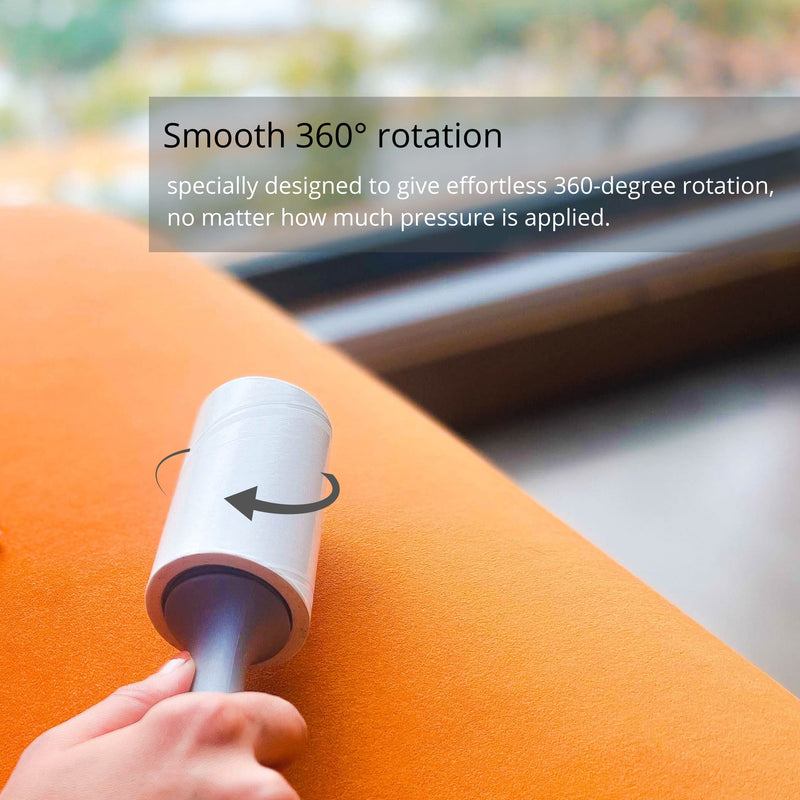 Dinial 2 Lint Roller Handles + 10 Refills (1000 SHEETS IN TOTAL) For All Purpose & Pet Hair - VALUE PACK, More Pickup Per Sheet., Grey - PawsPlanet Australia