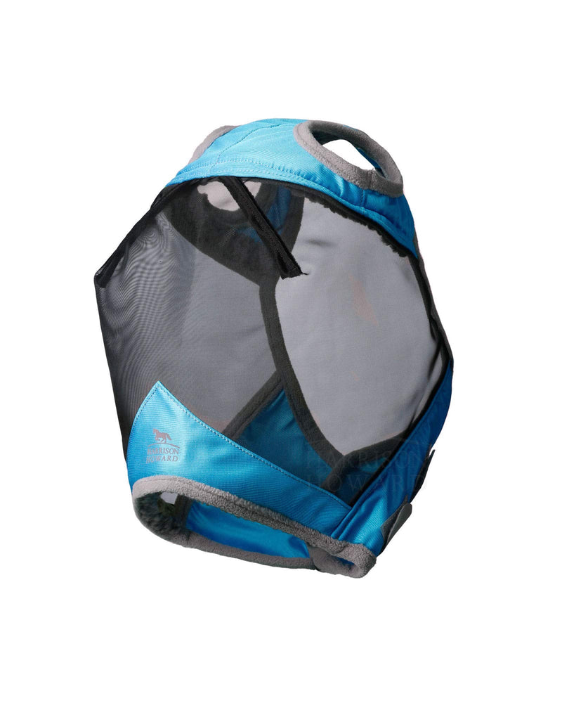 Harrison Howard CareMaster Pro Luminous Fly Mask Standard Voodoo Blue (S; Pony) Pony (Small) - PawsPlanet Australia