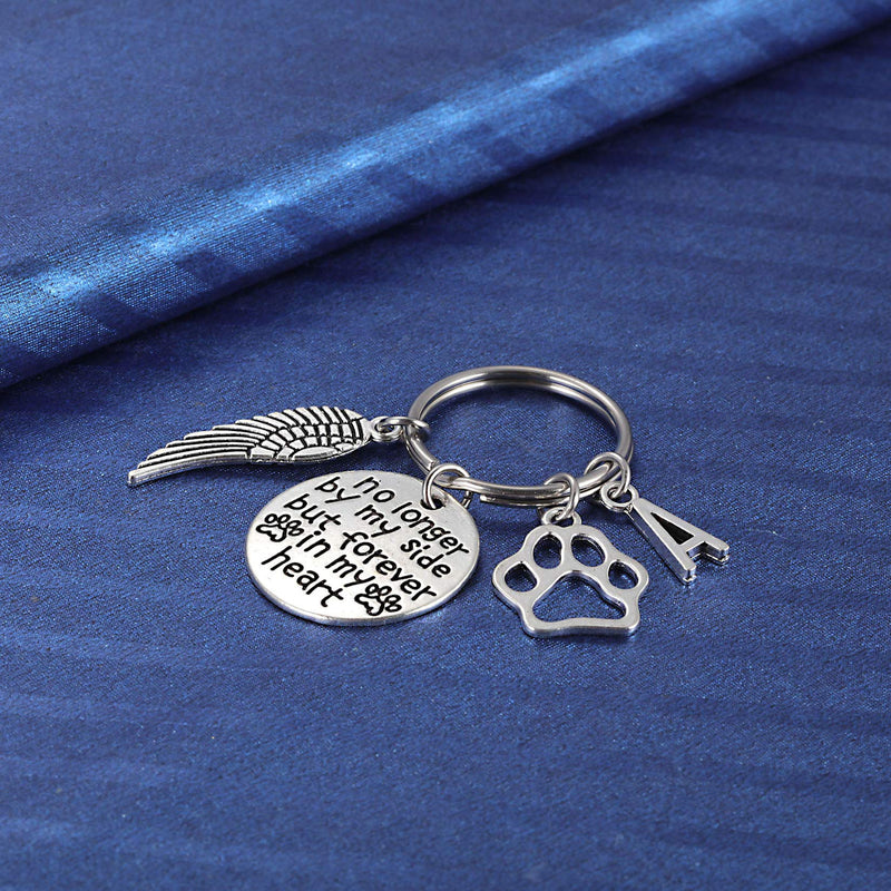 Dog and Cat Memorial Keychain Initial Paw Prints Sympathy Keyring for Pet Loss Remembrance Gift for a Grieving Pet Owner Little Keepsake for Doggy Puppy Kitty - PawsPlanet Australia