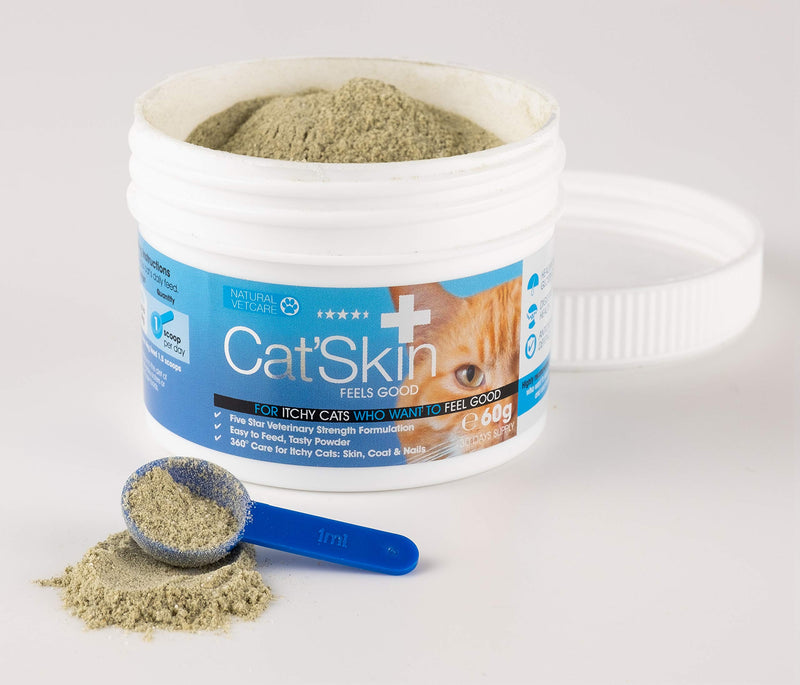 Natural VetCare Cat'Skin Veterinary Strength Skin and Coat Supplement for Itchy Cats - PawsPlanet Australia