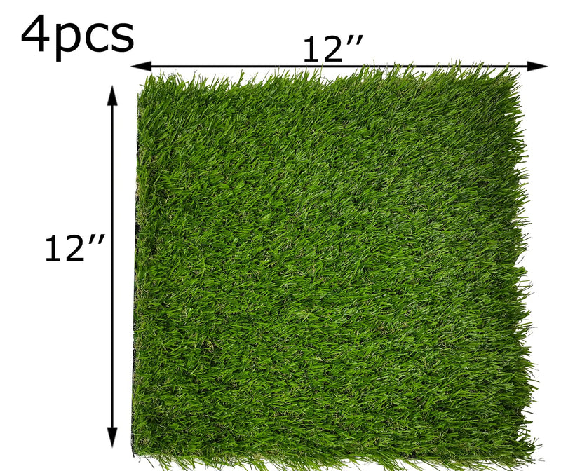 Hamiledyi Chicken Nesting Box Pads Artificial Grass Rug Carpet Synthetic Turf Mat Nest Box Bedding for Chicken Coop Pet Garden Lawn Indoor Outdoor 12"x12" 4PCS - PawsPlanet Australia