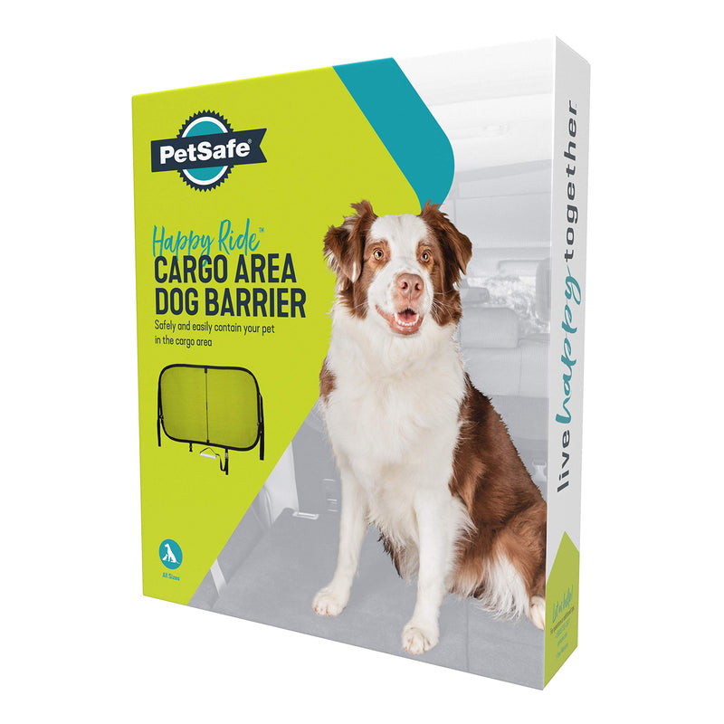 [Australia] - PetSafe Happy Ride Cargo Area Dog Barrier - See-through Durable Mesh Material - Fits Most Cars, Minivans and SUVs - Keep Pets in the Back - Easy to Store in Vehicles 