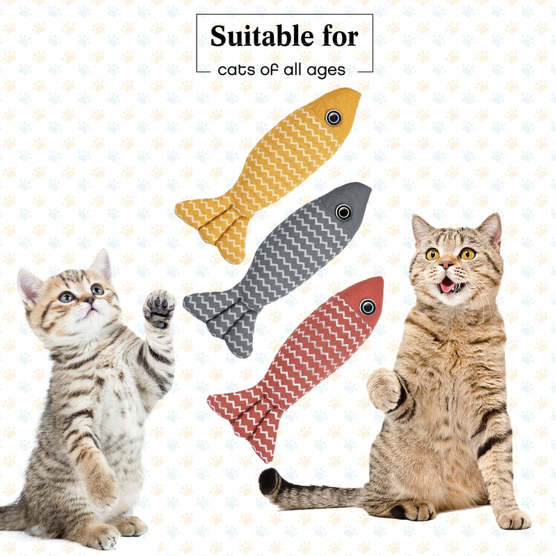 3 Pieces Cat Kicker Toys with Catnip 3 Colors Fish Kitty Kick Stick Cat Kick Toy Cat Chew Toy Kitten Teething Toys Interactive Cat Catnip Toys for Cat, Puppy, Kitty, Kitten Playing Chewing - PawsPlanet Australia