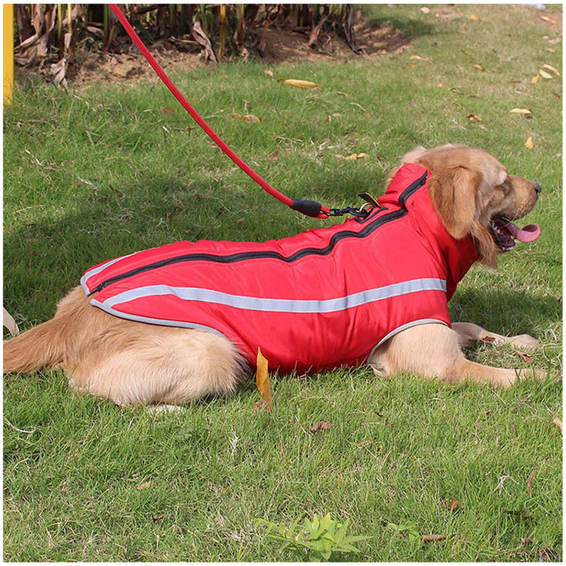 PETCUTE Dog coat Warm Vest Jacket for medium large dogs waterproof dog coat 5XL(Chest:80cm, Back:60cm) Red - PawsPlanet Australia