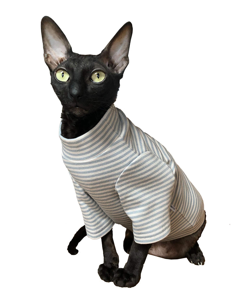 [Australia] - Kotomoda Cat's Sweater with Long Sleeves and Grey Light Stripes Small 