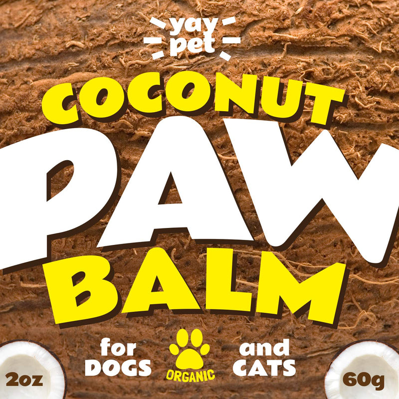 [Australia] - YAY PET Dog Paw Balm Wax Soother & Moisturizer Cream with Natural Food-Grade Coconut Oil, Organic Shea Butter & Beeswax - 2 oz - Healing Protector for Cracked Dog Paws, Snout & Elbows 