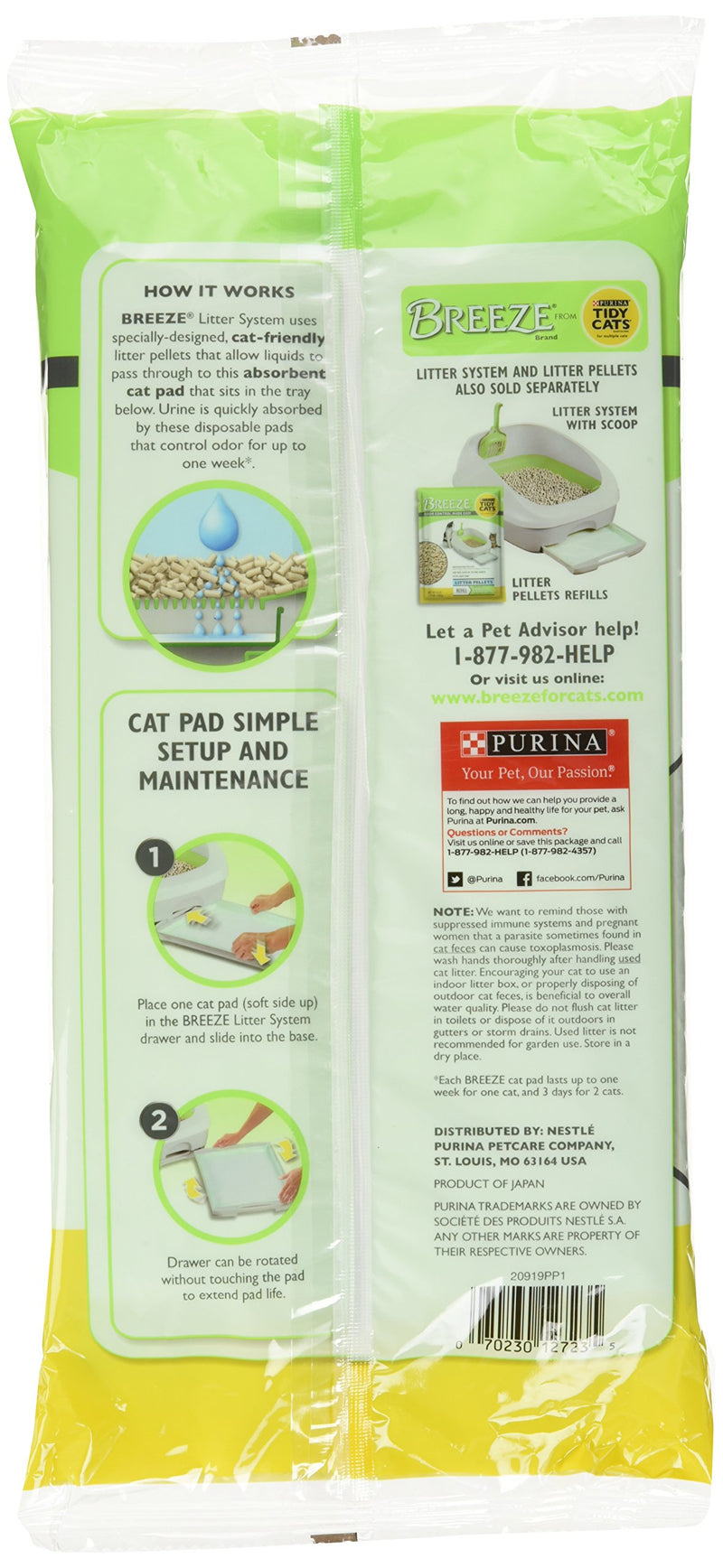 [Australia] - Breeze Tidy Cat Litter Pads 16.9"x11.4" - 2 Pack of 4 Pads (2-Pack) 2-Pack 