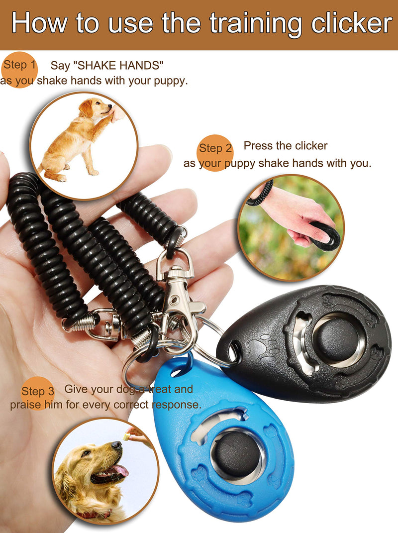 Pet Training Clicker for Dog, Clickers with Wrist Strap for Cat Horse Bird Puppy,2 Pcs - PawsPlanet Australia