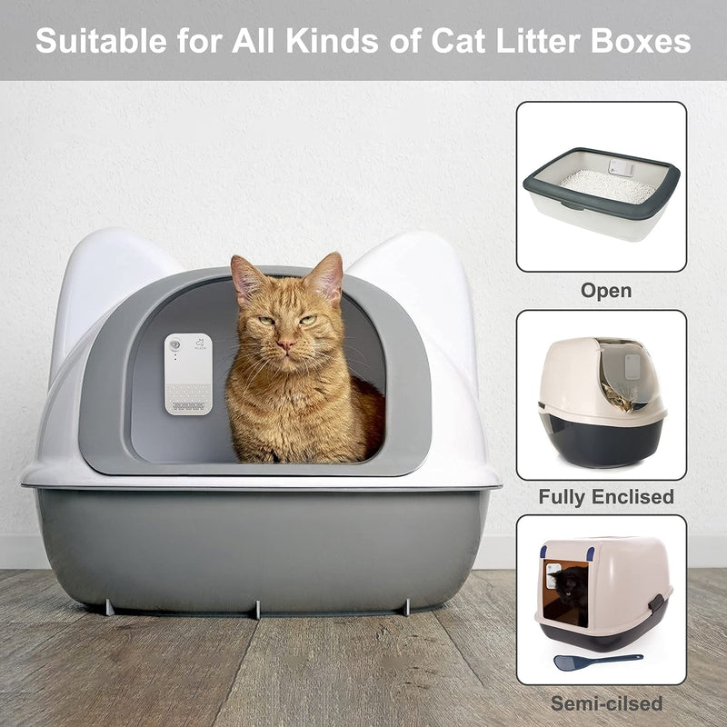 Cat Litter Deodorizer - KCUCOP Smart Cat Litter Odor Eliminator,Cat Litter Genie Pet Odor Eliminator 2 Gear Auto On/Off 20-Day Battery Life for All Kinds of Cat Litter Box Toilet Room Kitchen Wardrobe - PawsPlanet Australia