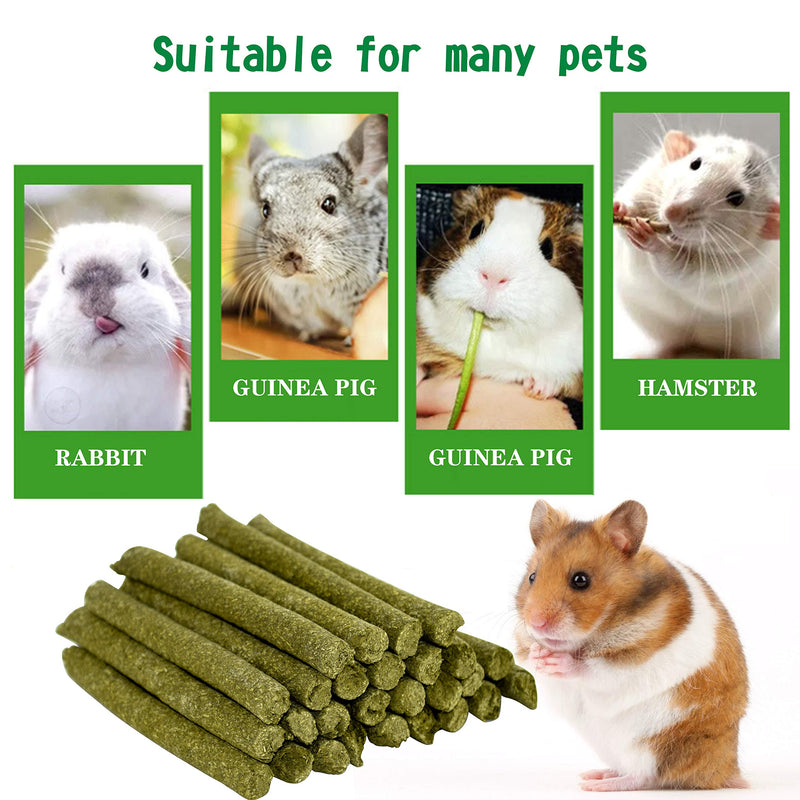 FJNATINH Timothy Grass Chew Toys Molar Stick, Natural Timothy Hay Sticks for Hamster, Guinea Pigs, Squirrel, Rabbits, Chinchillas and Other Small Animals Toys (Alfalfa Grass Taste) - PawsPlanet Australia