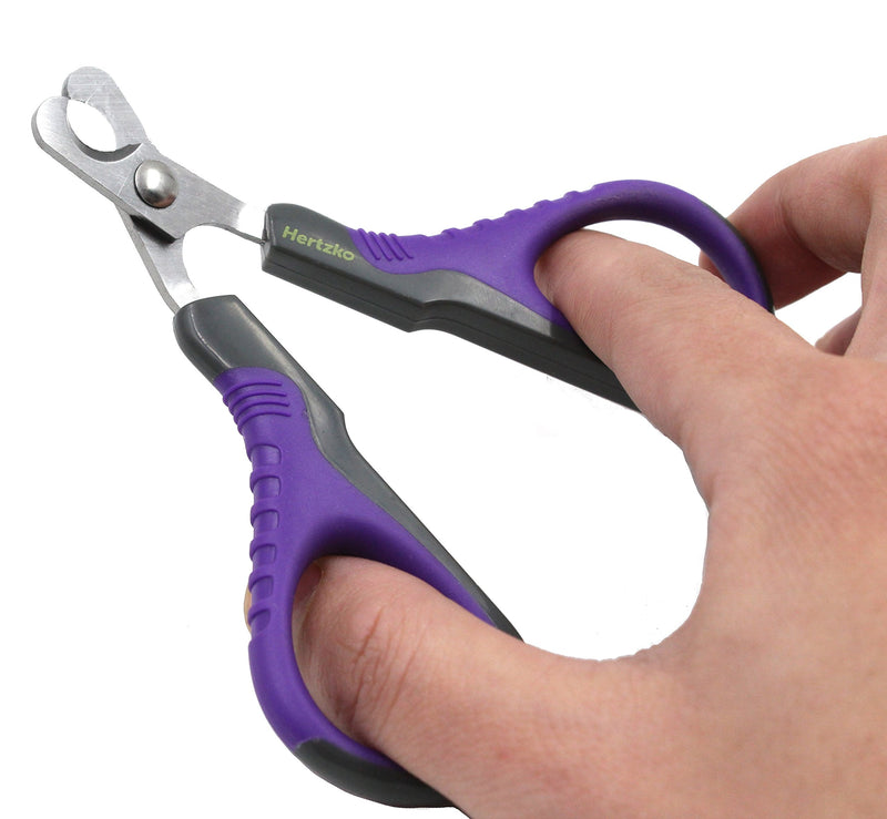 [Australia] - Hertzko Professional Pet Nail Scissors Sharp Stainless Steel Angled Blade for Easy Cutting - Suitable for Small Breed Animals - Dogs, Cats, Rabbits and Birds 