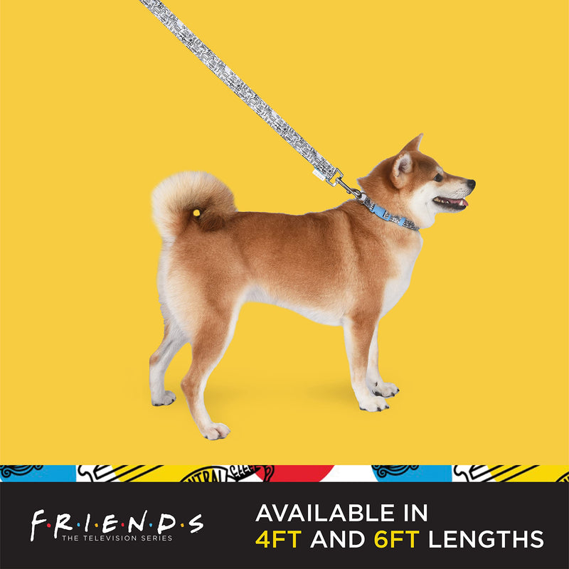 Friends TV Show City Doodle Dog Leash, Attaches to Harness - Friends Dog Lead, Puppy Leash, Leash for Dogs, Dog Leashes, Cute Dog Leash, Blue Dog Leash, Friends Pet Leash for Puppy, Dog Walking Leash 4 Foot - PawsPlanet Australia