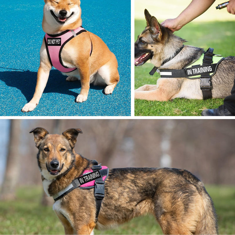 Pack of 2 removable patches, service dog patches, dog harness patch, name patch, harness patch, removable tactical, magic sticker for dog harness - PawsPlanet Australia