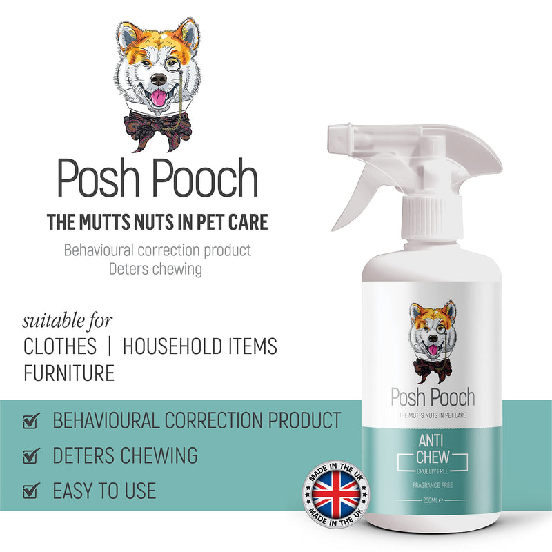 Anti Chew Spray Posh Pooch® Repellent For Puppies Dogs Cats With Behavioural Problems Pet Corrector Chewing Deterrent, Alcohol Free Anti Chew For All Age of Pets - PawsPlanet Australia