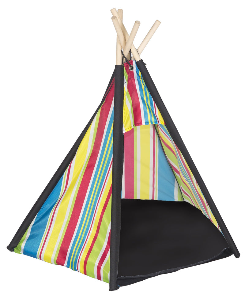 [Australia] - Pacific Play Tents 9030 Cozy Pet Teepee House with Wooden Poles, 26" x 24.5" x 27" 