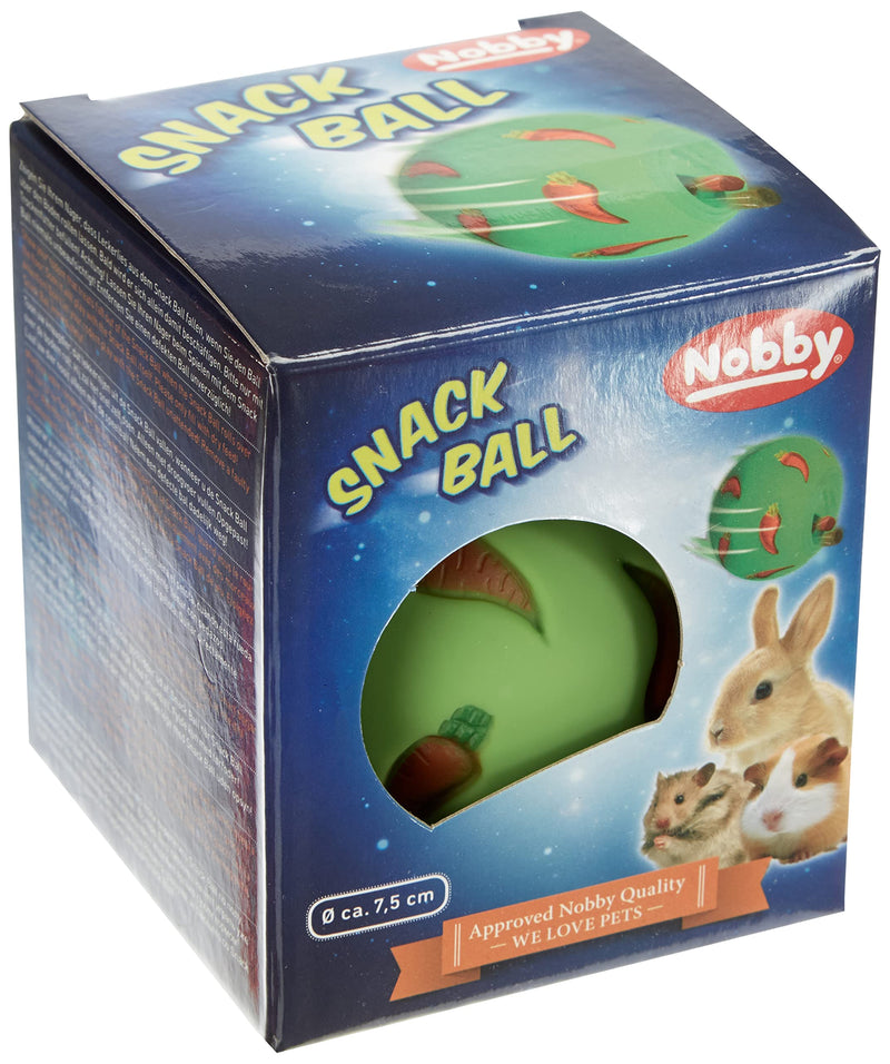 Nobby snack ball rodent, 7.5 cm, green, plastic - PawsPlanet Australia