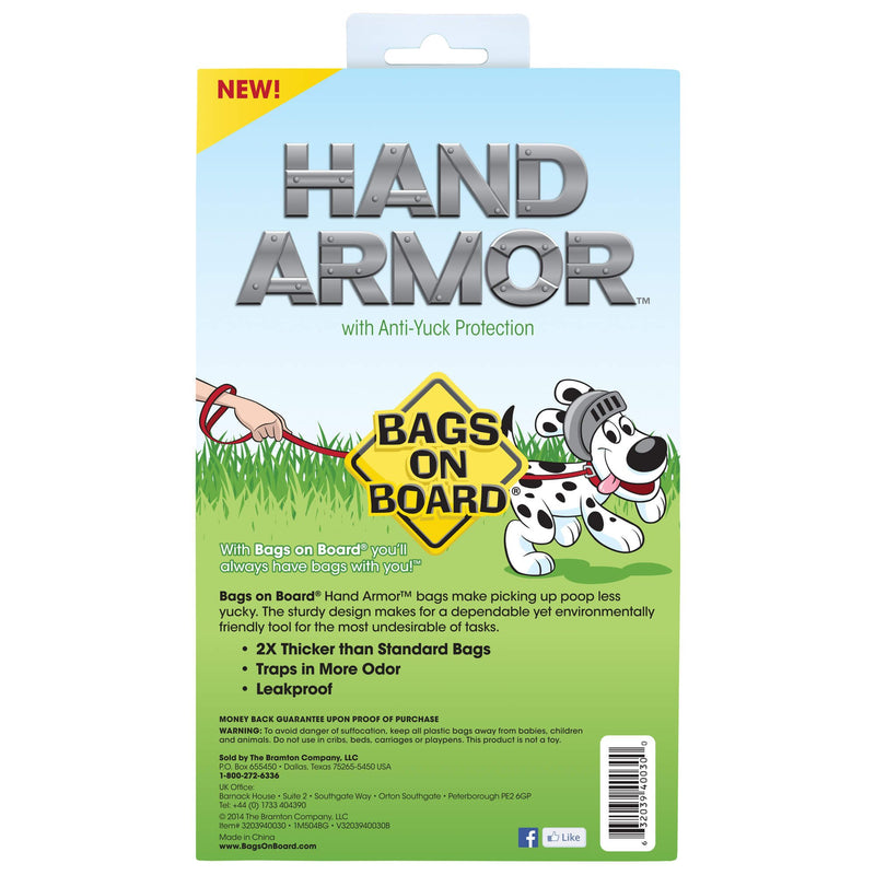 [Australia] - Bags On Board Hand Armor Dog Poop Bags | Extra Thick Dog Waste Bags with Leak Proof Protection 100 Bags Original 