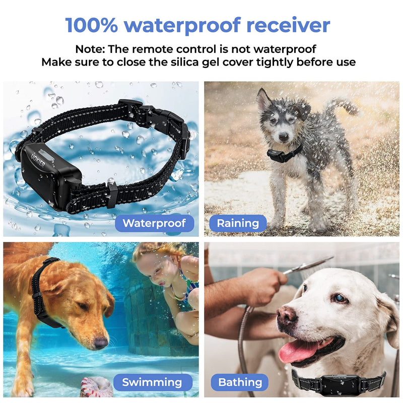 UOKIER Dog Training Collar with Remote, Gentle Shock Collar for Dog, Rechargeable Waterproof E Collar for Small Medium Large Dogs, 1600 Ft Remote Range - PawsPlanet Australia