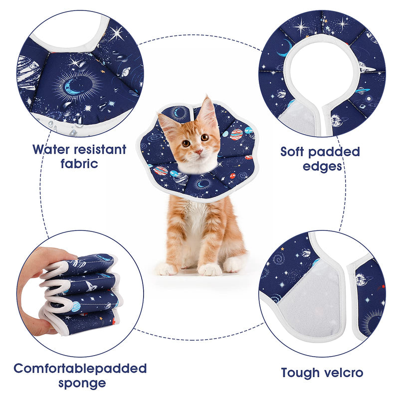 TIESOME Soft Cat Cone Collar, Adjustable Small Puppy Recovery Collar After Surgery Lightweight Comfortable Pet Protective Cotton Cone for Cat Kitten Prevent Licking Wounds - PawsPlanet Australia