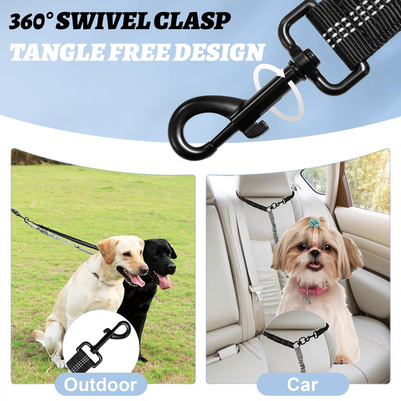 Double leashes for dogs, reflective dog leash, 360° rotatable, adjustable training leash for walking, training and jogging - PawsPlanet Australia
