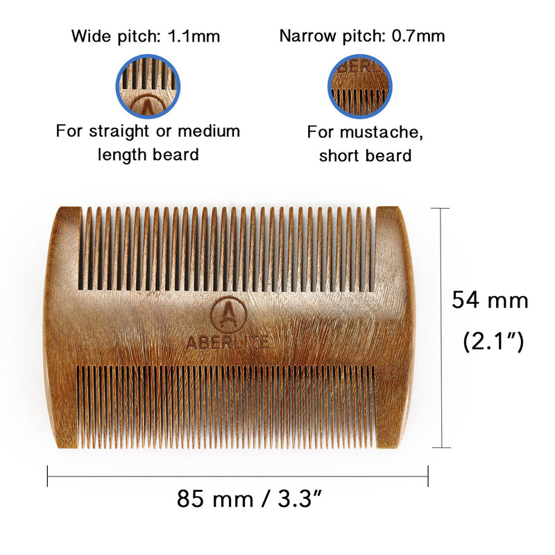 [Australia] - Aberlite Beard Straightening Comb Sandalwood (Green Sandalwood) Green Sandalwood 