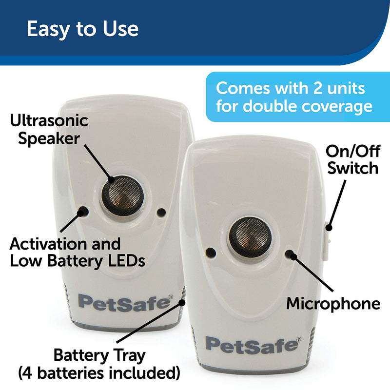 PetSafe Ultrasonic Indoor Bark Control X 2 multipack pack, Anti-Bark, Automatic, Training - PawsPlanet Australia