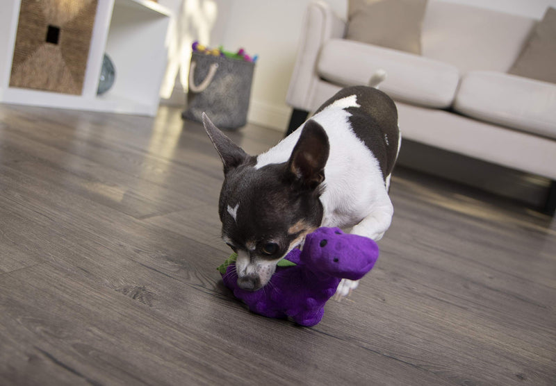 [Australia] - goDog Just For Me Bruto with Chew Guard Technology Plush Dog Toy, Purple 